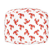 Cute Red Lobsters Pouf (Right)