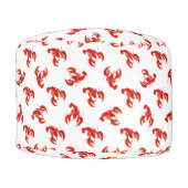 Cute Red Lobsters Pouf (Front)
