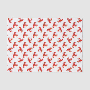 Cute Red Lobsters Tissue Paper