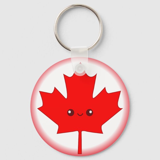 Cute Red Maple Leaf Key Chain (Front)