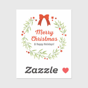 Cute Red Merry Christmas and Happy Holidays