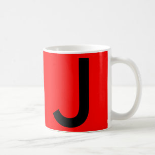 Cute Red Monogram Travel Coffee Mug