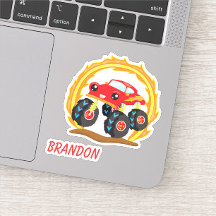 Cute Red Monster Truck Kids
