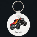 Cute Red Name Monster Truck Keychain<br><div class="desc">Cute Red Name Monster Truck keychain
A 100% genuine and authentic Monster Truck Keychain. Show the world your love for Monster Trucks with this cute key chain. Makes the perfect gift for the trucker or truck lover in your life. 
Customize it with your name or theirs.</div>