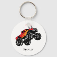 Cute Red Name Monster Truck