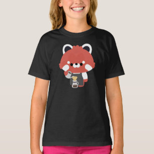 Cute Red Panda Barista T-Shirt