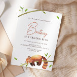 Cute Red Panda Birthday Minimalist Invitation<br><div class="desc">Get ready for fun with our Cute Red Panda Birthday Minimalist Invitation. Featuring an adorable red panda design,  this charming invitation is perfect for setting the tone for a delightful and playful celebration. Special thanks to Digitalartsi for the amazing clipart.</div>