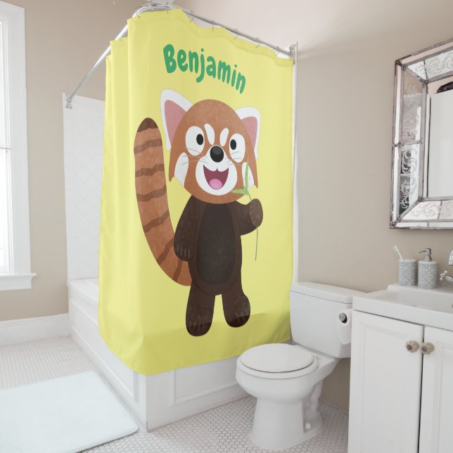 Cute red panda cartoon illustration (In Situ)