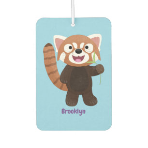 Cute red panda cartoon illustration air freshener
