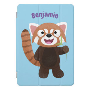 Cute red panda cartoon illustration iPad pro cover