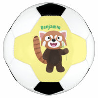 Cute red panda cartoon illustration