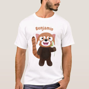 Cute red panda cartoon illustration T-Shirt