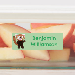 Cute red panda cartoon personalized