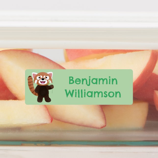 Cute red panda cartoon personalized (Affixed)
