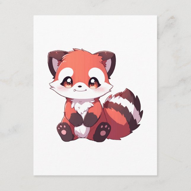  cute red panda enclosure card (Front)