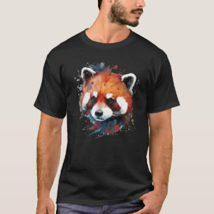 Cute Red Panda for Red Panda Colorful rainbow colo T-Shirt