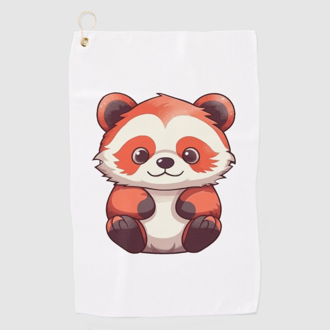 Cute Red Panda  Golf Towel (Front)