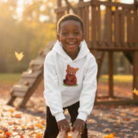 Cute Red Panda Illustration, Kids Wildlife Hoodie