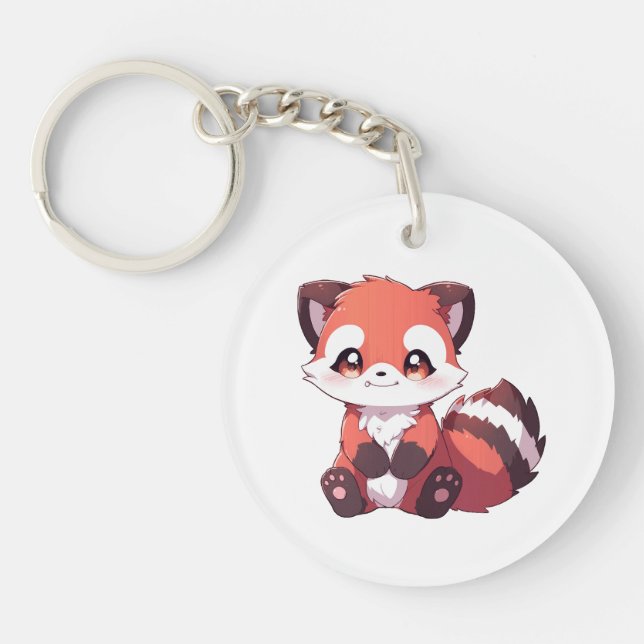  cute red panda keychain (Front)