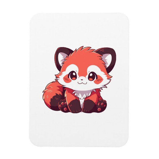  cute red panda magnet (Vertical)