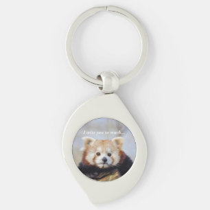 Cute Red Panda Miss You So Much  Keychain