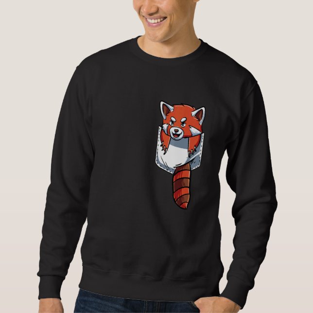 Cute Red Panda    Pocket Red Panda Sweatshirt (Front)