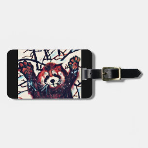 Cute Red Panda Snow Day Luggage Tag