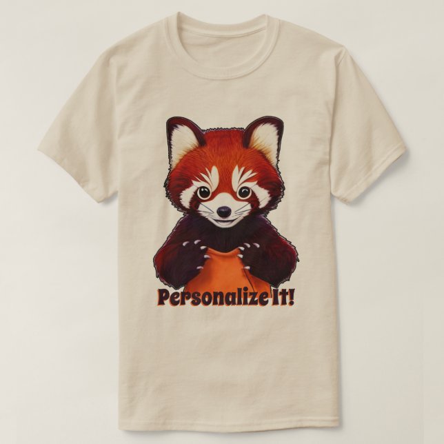 Cute Red Panda T-Shirt (Design Front)