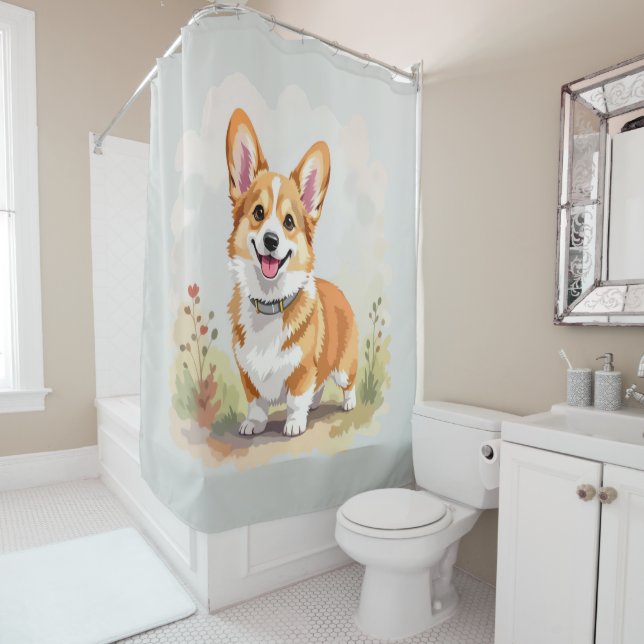 Cute Red Pembroke Welsh Corgi Dog (In Situ)