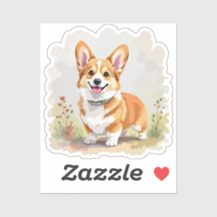 Cute Red Pembroke Welsh Corgi Dog