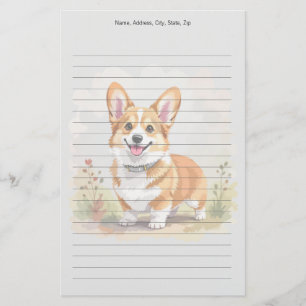Cute Red Pembroke Welsh Corgi Dog Stationery