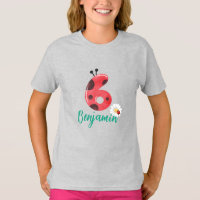 Cute red Polka dot Ladybug 6th Birthday party name