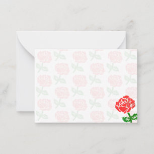 Cute Red Rose For Girlfriend Card