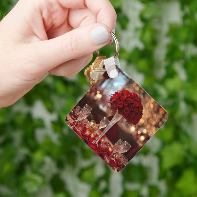 Cute Red Rose Valentine special Romantic Keychain (Hand)