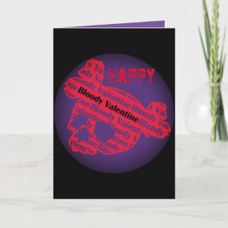 Cute red skull valentine's day holiday card
