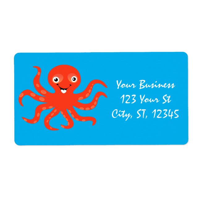 Cute Red Smiling Octopus Thunder_Cove (Front)