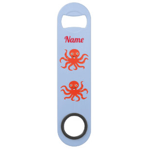 Cute Red Smiling Octopus Thunder_Cove Bar Key
