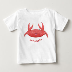 Cute red spotty crab cartoon illustration baby T-Shirt