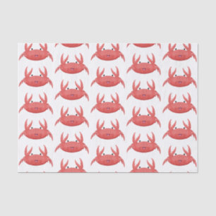 Cute red spotty crab cartoon illustration tissue paper