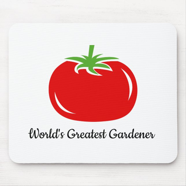 Cute red tomato mouse pad with custom text (Front)