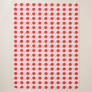 Cute Red Tomato Pattern Sherpa Blanket