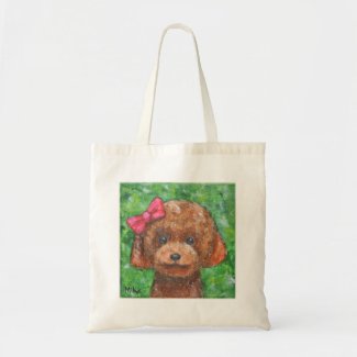 Cute Red Toy Poodle Adorable Golden Doodle Puppy
