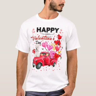 Cute Red Truck Westie Valentine's Day Costume T-Shirt