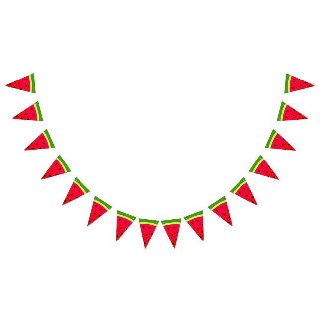 Cute Red Watermelon Party Bunting Flags (All)