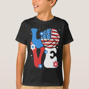 Cute Red White Blue Labour And Delivery Nurse 4th T-Shirt