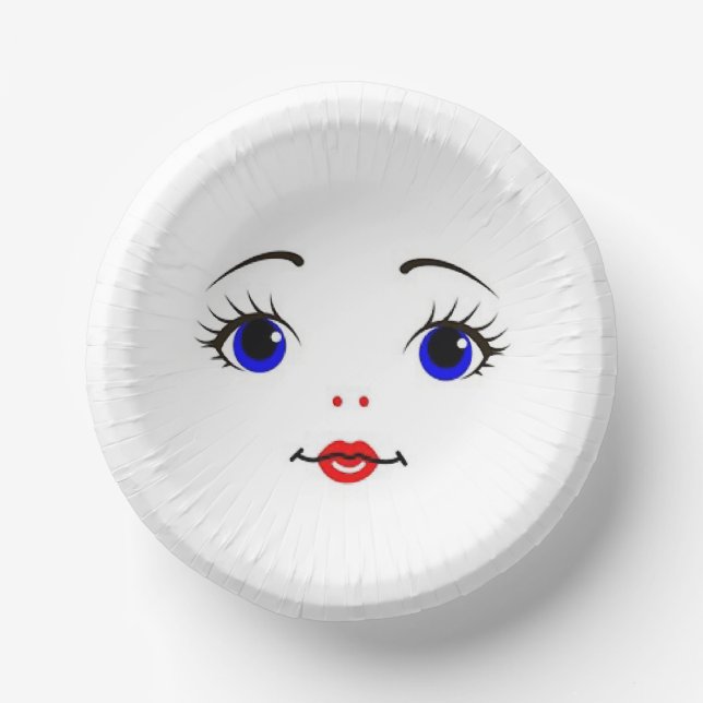 Cute red, white & blue printed paper bowls paper plate (Front)