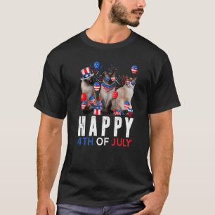 Cute Red White Blue Siamese Cat Patriotic Happy 4t T-Shirt