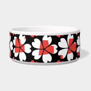 Cute red white flowers patterns