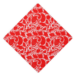 Cute red white paisley pattern graduation cap topper