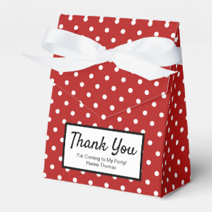 Cute Red White Polka Dot Birthday Party Favour Bo Favor Box